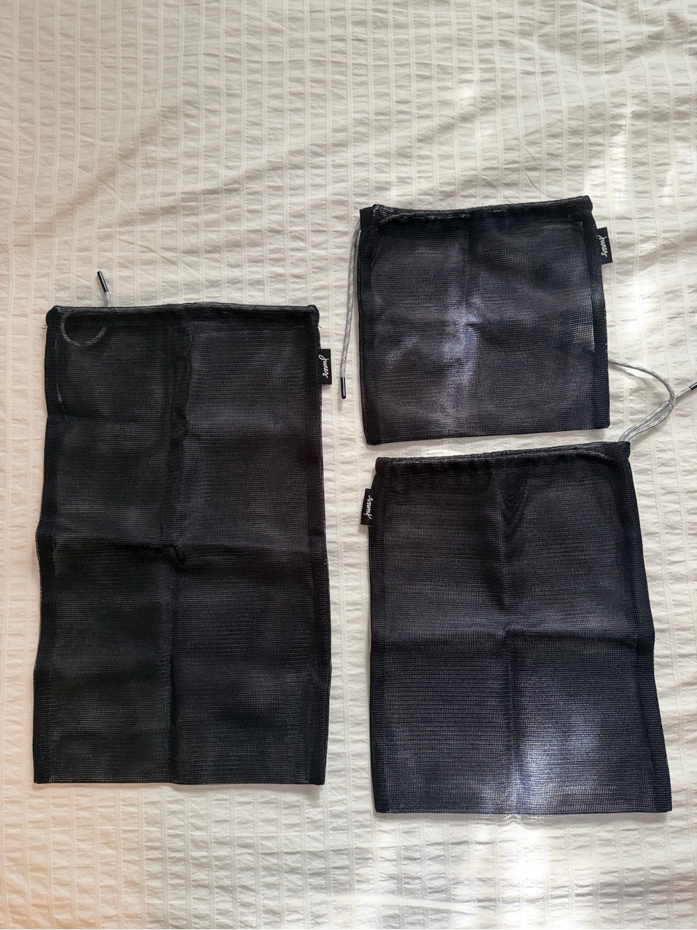 Junes Black Mesh Mini Bags Set of 3